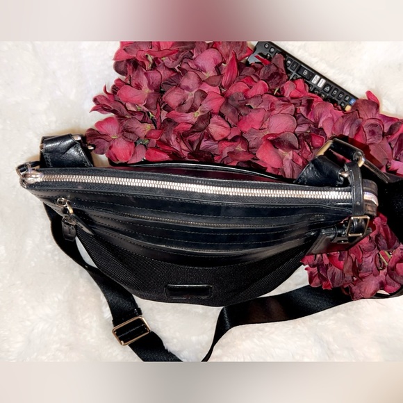 TUMI Leather Trim Nylon Crossbody Bag - Picture 4 of 11